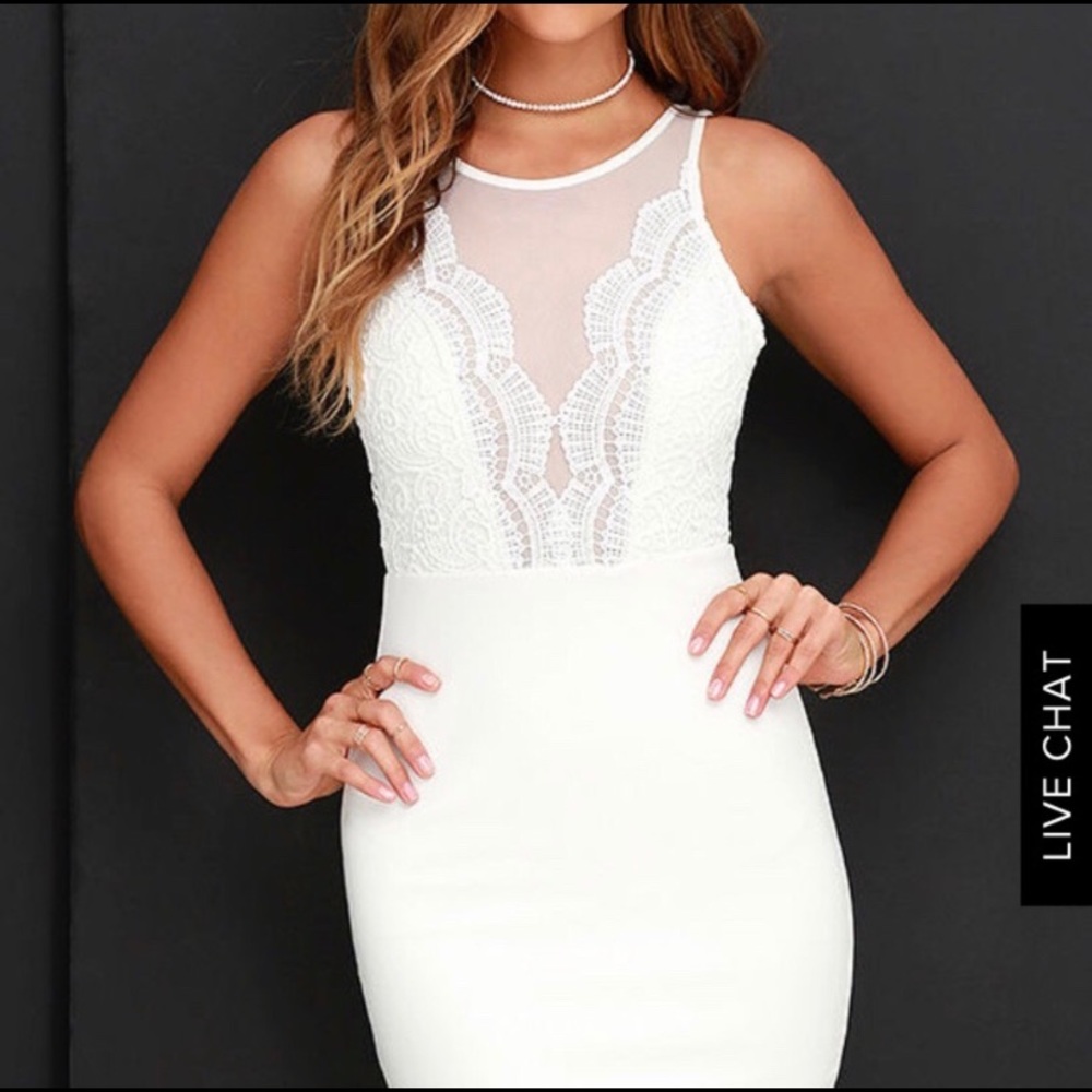 LULUS white lace dress size xs!!!